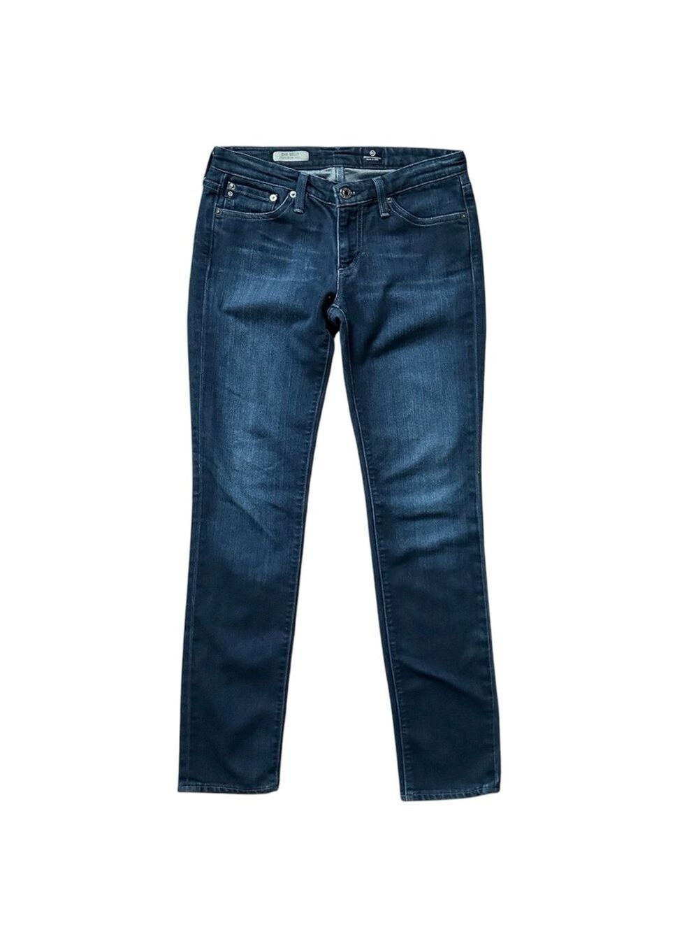 AG Adriano Goldschmied The Stilt Cigarette Low Rise Skinny Dark Denim Jeans 27R